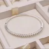 Bracciale rigido scintillante per sempre per Pandora Gioielli da sposa in argento sterling 925 per le donne Regalo fidanzata Braccialetti firmati con diamanti CZ con cofanetto originale