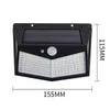 Lampes solaires 212LEDs applique murale étanche lampe extérieure capteur de mouvement alimenté projecteur