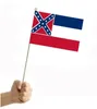 Национальный флаг штата Миссисипи Ручной флаг Полиэстер США Флаг США Двухсторонний полиэстеровый баннер с принтом United States Southern Unite Fl3043742