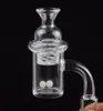 Nieuwe Ontwerp 4mm Clear Bodem Quartz Banger met Spinning Carb Cap Terp Parel 10mm 14mm 18mm vrouwelijke Mannelijke Quartz Nail Voor Glazen Waterpijpen