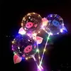 Niños Parejas Cerdo LED Dibujos animados Bobo Ball Luminoso Iluminar Globos transparentes Juguetes Globo Navidad Fiesta de cumpleaños Decoración de la boda Venta caliente Juguetes