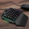 One Hand Mechanical Gaming Keyboard V100 1.6m Wired 35 Key Backlit Portable Mini Gaming Keypad For Gamer