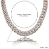 Maimi Cuban Link Chain Collier Hommes Hip Hop Couleur Or Iced Out Cubic Zircon Colliers Bijoux Cadeaux 16 "-30" CX200721