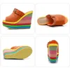 2021 sandal WENYUJH Colorful Leisure Women Wedges Summer Sandals Woman Sexy Mules Party Platform High Heels Shoes Woman1