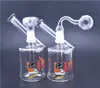 TOP quality glass bong oil rig Dunkin' DABS water bongs female 14.5mm glass beaker bong with glass oil burner pipe and tobacco bowl