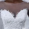 Robes de mariée sirène manches longues robes de mariée dentelle appliques grande taille 2 4 6 8 10 12 14 16 18 20 22 24