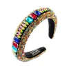 Za barroco Multi Color Cristal Headband para Mulher lindo colorido Rhinestone acolchoado esponja Hairband Mulher Acessórios do partido