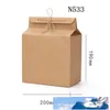 Teeverpackung Pappe Kraftpapiertasche gefaltete Lebensmittel Nuss Teer Lebensmittel Aufbewahrung für Papierpackung Bag3895252