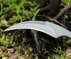 Top Quality Tactical Karambit Claw Knife 440C Black / White Stone Wash Blade Steel Handle Karambit With ABS K Sheath