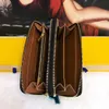 Cartera Zippy con doble cremallera, la forma más elegante de llevar tarjetas de dinero, monedas, monedero de cuero para hombres famosos, tarjetero largo busine155v