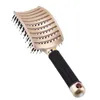 Professional Women Hair Scalp Comb Anti-Static Straight Curly Hair Styling Brush Salon Scalp Massage Comb With Bristles