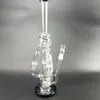 16 pouces bangs d'eau en verre 4 racines recycleur en nid d'abeille dab rig 18mm narguilés mâles pour accessoires fumeurs