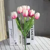 Big Heads/Bouquet Tulip Artificial Flower Real Touch Bouquet Fake For Wedding Decoration Flowers Home Party1