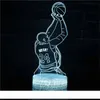 Farbwechsel LED 3D Nightlight Basketball Star Slamdunk Design Nachtlicht für Jungen Schlafzimmer Dekorative Lampe