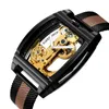 Montres mécaniques automatiques créatives en acier inoxydable pour hommes, montres à Tourbillon, squelette Steampunk Transparent, horloge à remontage automatique 1244N