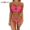 Sebowel Neon Rosa Mulheres Floral Lace Lingerie Set Sexy Hollow Out Bralette Lady Bra Top e Thong Feminino Lace Lenceria Underwear Y200708