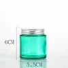 80g 120g 200g verde boca grande frasco vazio de vidro para vela perfumada DIY artesanal candle5780165