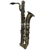 Ny ankomst Baritone saxofon E Platt Antika Koppar Musikinstrument Professionell med Case Tillbehör Gratis frakt