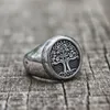 Bague chevalière arbre de vie en acier inoxydable 316L, classique pour hommes, mode amulette Viking, bijoux nordiques 4423145