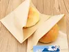 100 pz 15x15 cm sacchetto di imballaggio di carta Kraft sacchetti di ciambelle sandwich a prova di olio per sacchetti di alimenti per pane da forno triangolo bianco marrone chiaro