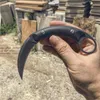 2020 Nowe Karambit Noże Tactical 440C Białe / Black Kamienne Blade Full Tang G10 Uchwyt Naprawiony Nóż Pazura Ostrze z Kydex