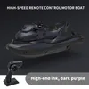 SMRC M5 2.4G Remote Control Electric Speedboat& Motorboat Toy, High Speed 10KM/H, Speed Switch, for Christmas Kid Birthday Boy Gifts, USEU