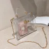 PVC Clear Jelly Bag dla kobiet sprzęgło TOTE torebki damskie torby ręczne projektant Transparent torebki torebka krzyżowa woreczka