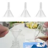 100PCS Travel Plastic Mini Small Funnels For Perfume Liquid Essential Oil Splitter Hot Filling Empty Bottle Packing Tool Transparent