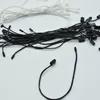 Fil 980pcs / Lot de bonne qualité Noir et blanc Cord de suspension Cord de suspension Nylon String Snap Lock Serrure Boucle de fermeture Lecteur de fermeture Longueur: 18cm