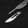 Medical Surgical Knife Animal Scalpel TC4 Titanium Handle PCB Repair Tools