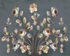 ベッドルームのための3D壁紙ロマンチックな北欧の芸術の花の花の鳥テレビソファーHD装飾的な美しい壁紙