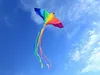 Barngåvor 74 tum Färgglada papegoja Bird Kite Easy Fly med handhandslinje utomhusleksaker Whole1045498
