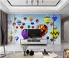 Aangepaste foto wallpapers voor muren 3D muurschildering moderne eenvoudige stijl cartoon ballon muurschildering voor kinderen kamer achtergrond muurpapieren home decor