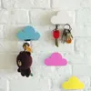 Fashionable Cloud Magnetic Key Holder Cute Keychains Creative Home Storage Key Holder White Cloud Shape Magnets Keyrings YDL049