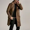 2020 New Men Wool Blends Coats Autumn Winter Warm Solid Color High Quality Men's Long Jacket and Coat Luxurious Brand Clothing