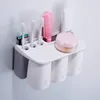 Porte-brosse à dents en plastique magnétique étagère de rangement clouage paniers de rangement de salle de bain gratuits