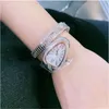 2020 New Style Quartz Movement Snake White Dial Watch Women Stainless Band Female Watch 1909561