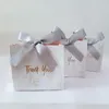 100pcs Lot Nouveau boîte de sac cadeau en marbre gris créatif pour fête Baby Shower Paper Boxes Package Favors Boîtes à bonbons325038958