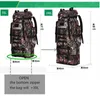 Sacos ao ar livre 100l tático mochila exército saco caminhadas homens mochila camping escalando trekking esportes de montanha xa106y