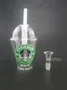 Op maat gemaakte Starbucks Cup Glas Bong Mini Water Pijpen DAP RIG en Oliereiljes 4.5 Inches Glass Bongs Hookah Rook Accessoire