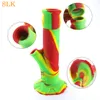 10.63 inch Short hookah Silicone water pipes Smoke bong glass oil burner pipe With glass bowl glass downstem Bubbler filter Smoking pipes