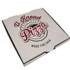 Hot Sale White Corrugated Pizza Box med anpassad logotyp