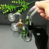 Pipe à fumer Mini narguilé bangs en verre Forme en métal coloré Boule colorée wok en verre en forme de serpent
