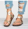 Sandały Kobiety 2020 Buty Letnie Kobiety Płaskie Sandały Dla Plaża Chaussures Femme Clog Plus Rozmiar 43 Casual Flip Flop A00194