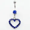 YYJFF D0045 (4 kleuren) hart stijl Navel Ringen Navelpiercing Sieraden Dangle Accessoires Fashion Charms (10 STKS/PARTIJ) JFB-3245