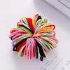 2020 Новый 100psset Girls Candy Colors Nylon Elastic Hair Bands Дети резиночная полоса для повязки на голову Scrunchie Fashion Hair Accessories4297293