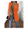 Blazers longs femmes Dames Femme Mujer Dames décontracté bureau blanc noir bleu rouge jaune rose Orange grande taille surdimensionné Blazer202v