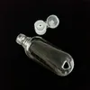 50ML Empty Alcohol Refillable Bottle With Key Ring Hook Clear Transparent Plastic Hand Sanitizer Bottle For Travel Bottle DHL7182663