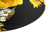 New Summer Two Side Sunflower Cotton Bucket Hat Men Women Panama Fashion Bob Fisherman Hat Outdoor Travel Sunscreen Fishing Cap