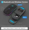Двойной режим 2.4G мыши беспроводной компьютер Bluetooth 5.0 USB аккумуляторные тихий RGB эргономичные мыши светящиеся подсвечивание мыши